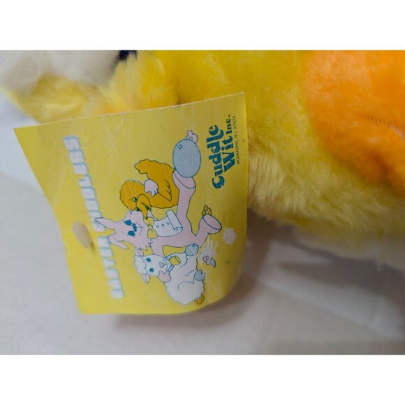 Cuddle Wit Duck Easter Cuddlers yellow orange rainbow scarf 13" stuffed toy VTG - Picture 5 of 9